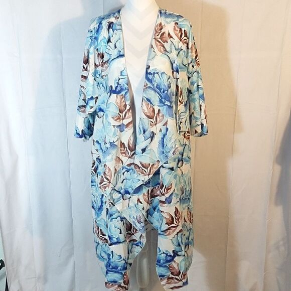 LuLaRoe Floral Open Front Kimono - Picture 1 of 7